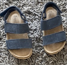 Next Boys Navy Suede Sandals Size 8.5
