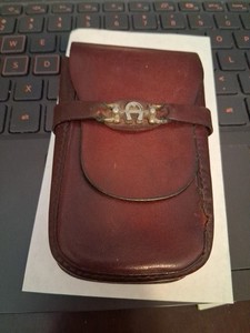 Vintage Mid Century ETIENNE AIGNER Leather Cigarette Case Pouch Italy