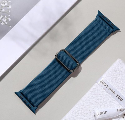 Maledan Stretchy Loop Apple Watch Soft Nylon Elastic Braided Strap Wristband