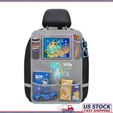 Backseat Car Organizer Kids Rear Seat Storage Bag Drink Pockets 11 Touch Scree