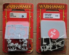 3x Ungor with Spears + 2x Command BNIB Beastmen Chaos Metal Citadel Miniatures