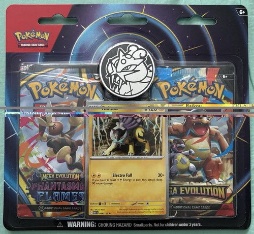 Pokémon TCG Mega Evolution & Phantasmal Flames 2-Pack Blister — Raikou Cosmos Promo