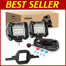 Powerful 60W LED Pod Lights with Universal Tow Hitch Mount for SUVs and Trucks