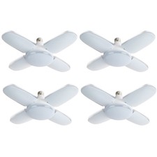 LED Garage Lights 4 Pack, 80W LED Shop Light with 4 1 Multi-Position Panels Defo