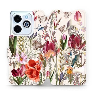 Handyhülle mit klappe für Infinix Hot 40i Mobiwear Case Cover Etui Blumenstrauß