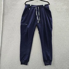 FIGS Women Scrub Pants S Blue Jogger Zamora Zipper PO#3641 29" Inseam