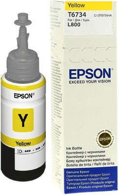 Original Epson Ink Cartridge T6734 Yellow For EcoTank L 800 805 810 850
