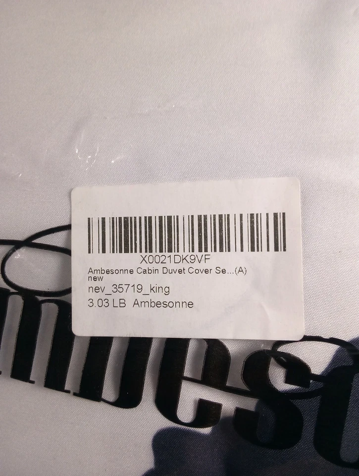 Funda nórdica ambesonne cabina diseño king blanco y negro Foto 4 de 4