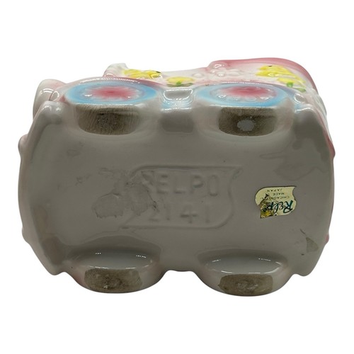 Vintage Relpo Japan Car With Yellow Birds Ceramic Baby Planter Pottery - Picture 9 of 10