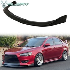 Fit 09-15 Mitsubishi Lancer Cs Style Front Bumper Lip Spoiler Guard Pu Unpainted Fit 09-15 Mitsubishi Lancer Cs Style Front Bumper Lip Spoiler Guard Pu Unpainted