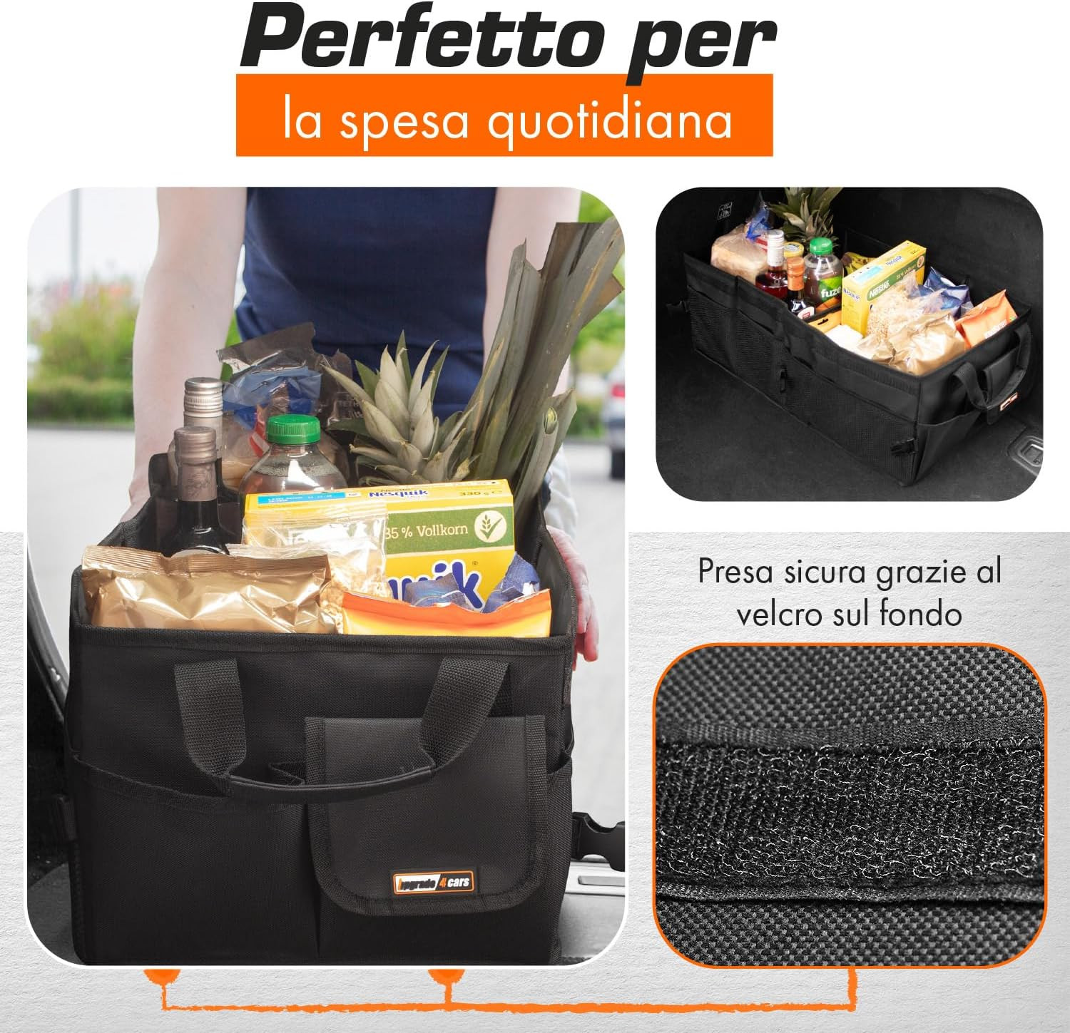 Organizer Bagagliaio Auto Grande | Borsa Porta-oggetti da Baule Universale | Org - Miniatura 5