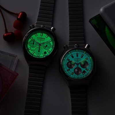CITIZEN Tsuno Chrono AN3660-73X Playground Edition Green Dial