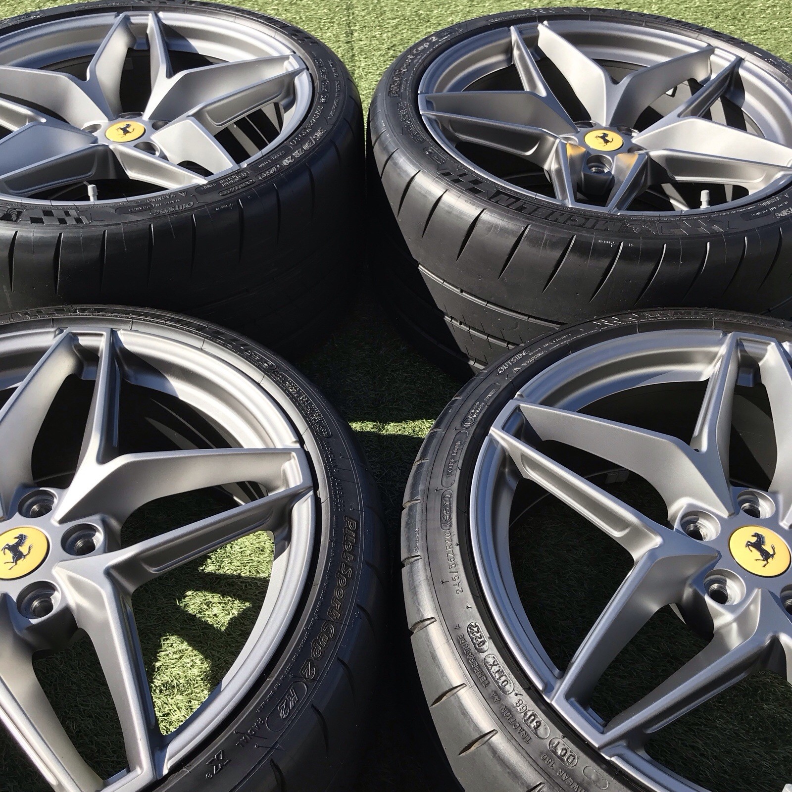 20 FERRARI 488 F8 PISTA SPIDER 791701 RIMS TIRES TPMS OEM GENUINE FACTORY 791704
