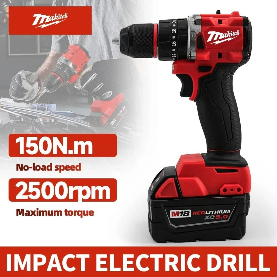 Milwaukee Powerful 18V Brushless Cordless Impact Drill 150N.m - Compatible Body - Image 4 of 4
