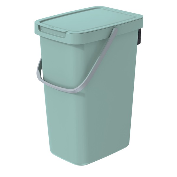 Cubo y contenedor de basura para recogida y separación de residuos verde claro