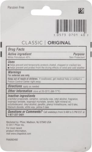 ChapStick Classic Original Lip Balm Tubes, Care - 0.15 Oz (Pack of White - Picture 3 of 15
