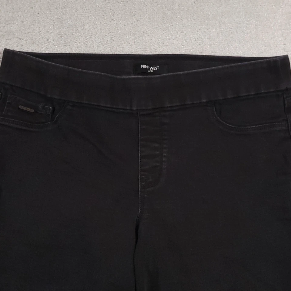 Shorts skimmer feminino Nine West 14 jeans stretch calça capri casual pull on - Imagem 3 de 4