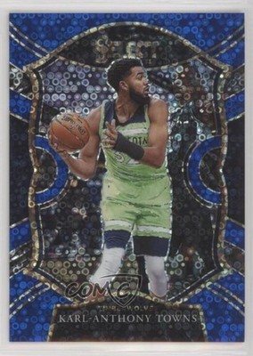 2020 Panini Select Concourse Blue Disco Prizm 15/25 Karl-Anthony Towns #36 11jf