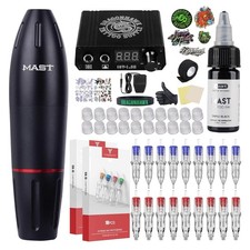 Professional Tattoo Kit  Rotary Pen, Power Supply, Needles