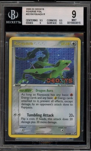Pokemon Rayquaza EX Deoxys Reverse Holo Rare #22 BGS 9 Mint