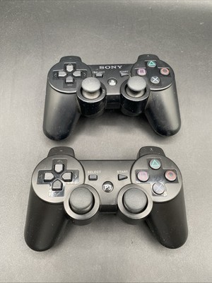 Sony Playstation 3 PS3 Black DualShock 3 Controller (2) See Pictures Not Tested