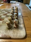 Table Chess Set. Green, White & Brown Marble Onyx. 12”x12” — photo 4