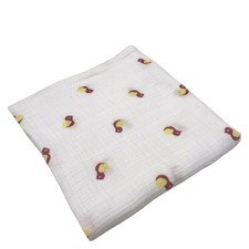 Aden Anais red yellow bird muslin swaddle baby blanket 100 cotton pink RARE