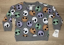 Nightmare Before Christmas Youth Sweater Size 4T Gray Jack Skellington NWT NEW