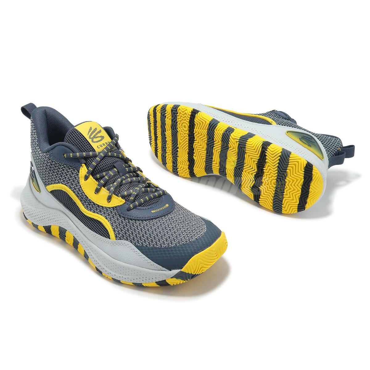 Under Armour Curry 3Z 24 UA Grey Yellow Men Basketball Under Armour Curry 3Z 24 UA Grey Yellow Men Basketball