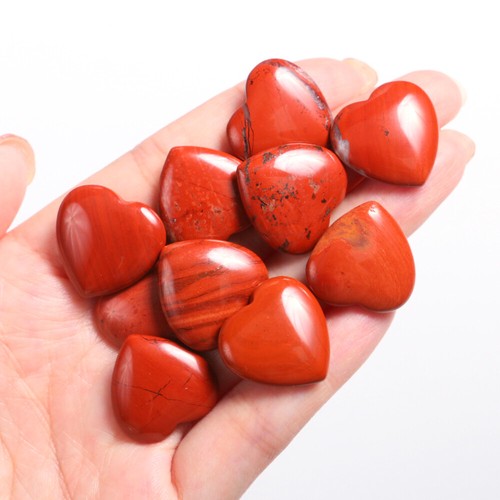 10x Natural Quartz Heart Shaped Crystal Carved Love Stone Healing Gemstone 20mm - Picture 71 of 89