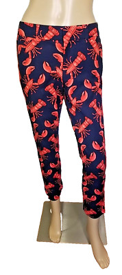 Old Navy Mid-Rise Big Lobster Printed Pixie Ankle Pants Women Size 4 Novelty T54