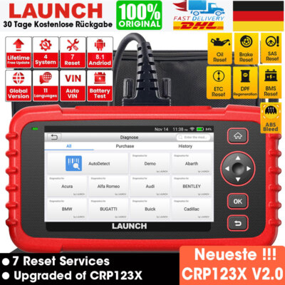 LAUNCH CRP123X V2.0 OBD2 Diagnosegerät Profi Fehlerauslesegerät für Mercedes BMW