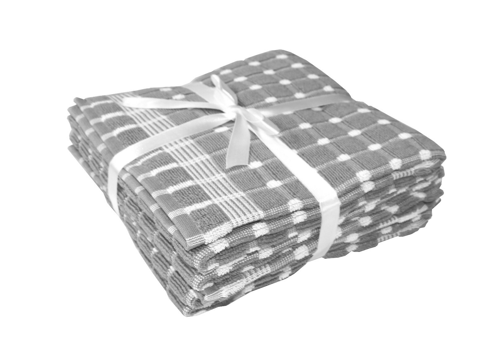 Silver Grey Thick Tea Towels Extra Large Ribbon Packed 100 Cotton Pack of 4 eBay