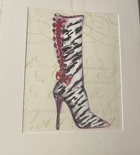 Niquea.d Art Print - Zebra Boot - Numbered  #1 Of 250 - 16” x 20” Matted