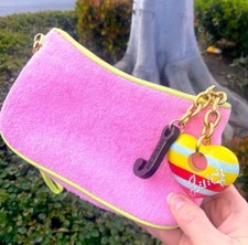 Y2K Vintage Juicy Couture Pink Terry Wristlet bag Pouchette Mini Barbiecore