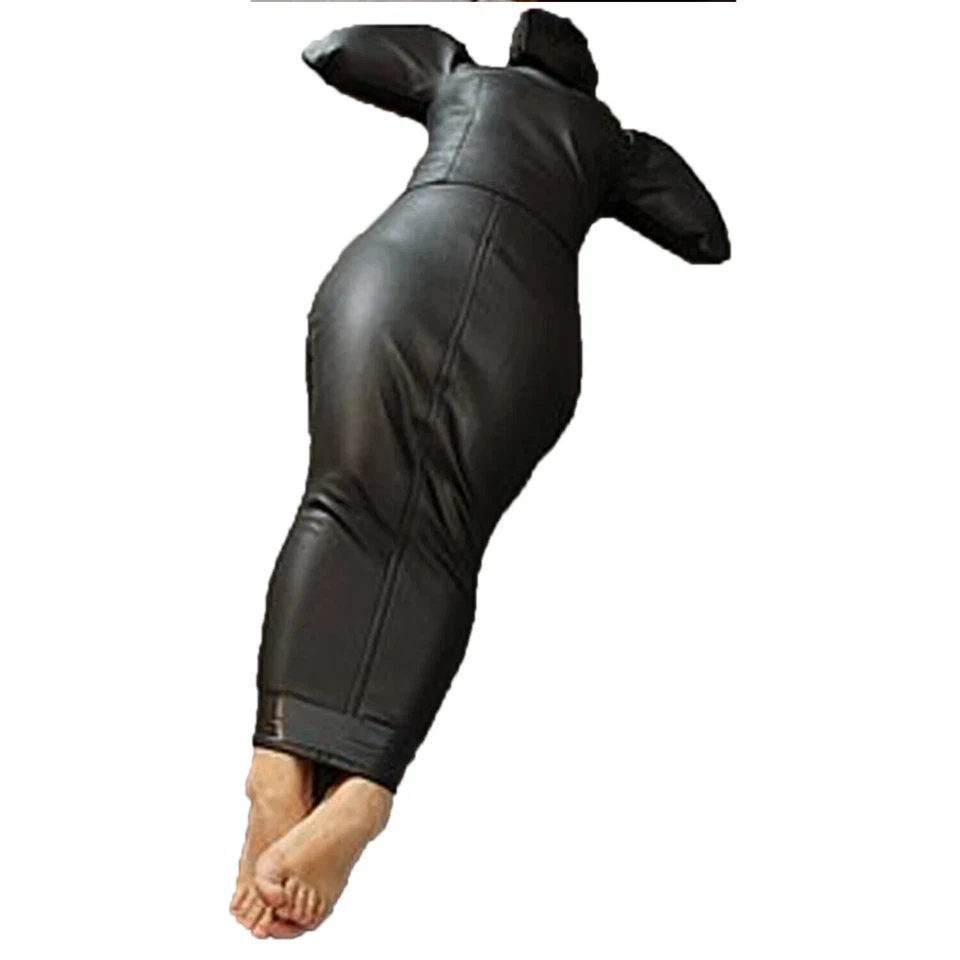 Brazalete BDSM de cuero genuino Bondage Sujeción Mono Equipo de esclavo Disfraz Foto 4 de 4