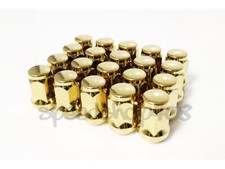 Z Racing Gold 14x1.5mm 19 Hex 35mm Steel Closed Ended Lug Nuts 20 Pcs Set