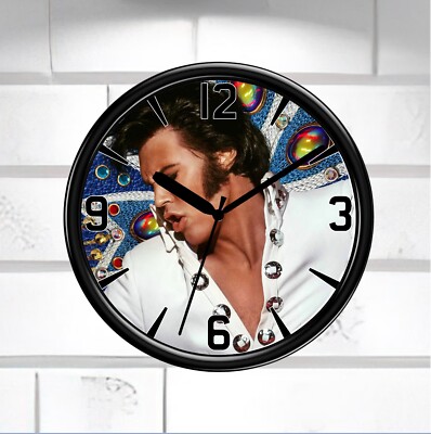 Elvis Wanduhr Unikat Rock and Roll Sänger Uhr Büro Küche Schlafzimmer Geschenk
