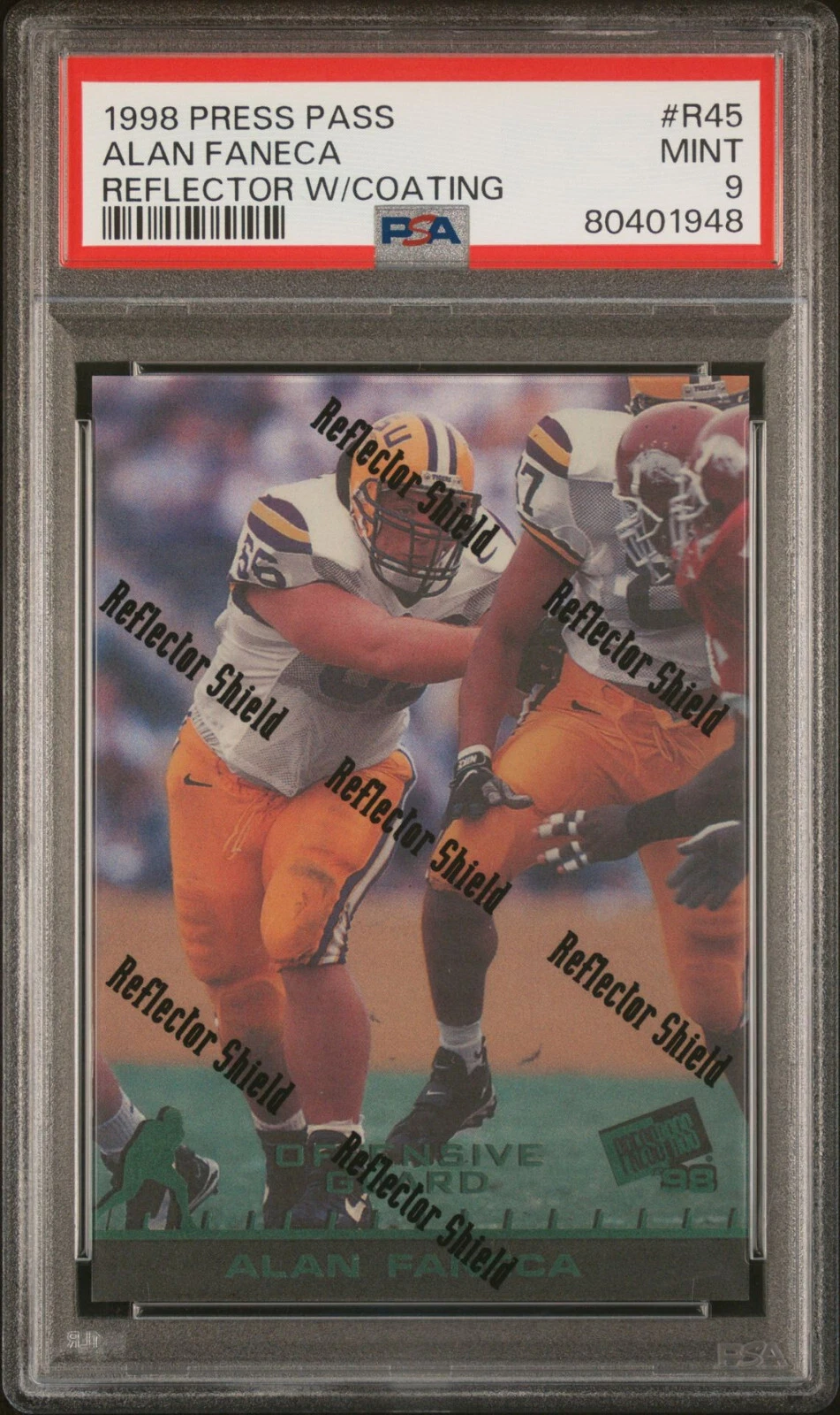Alan Faneca Press Pass #R45 Reflector w/Coating