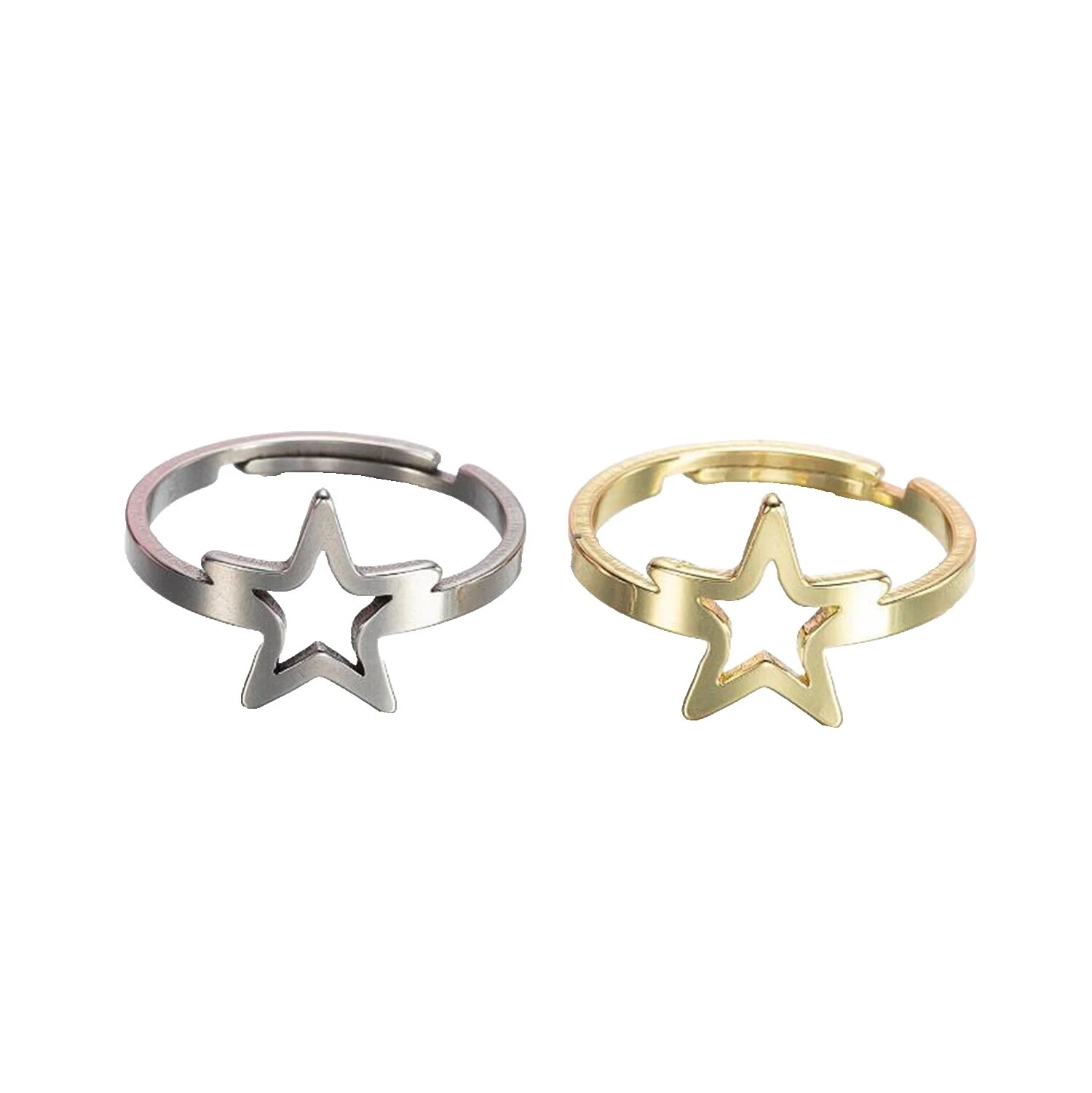 Stainless Steel Star Fashion Rings