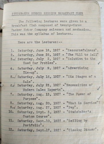 Vintage Studebaker Automobile Salesman's Binder 1920s Data Notes Clippings WOW!! - Picture 4 of 24
