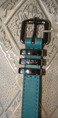 NEW JUST CAVALLI GREEN STRETCHABLE METAL WOMEN'S BELT US M IT 85  MADE IN ITALY
