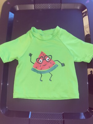 Baby Tee 4T Shirt Watermelon Girl With Glasses Green NWOT 100% For  Charity