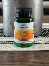 Swanson Vitamin C - 1000mg w/Rose Hips - 30 Capsules