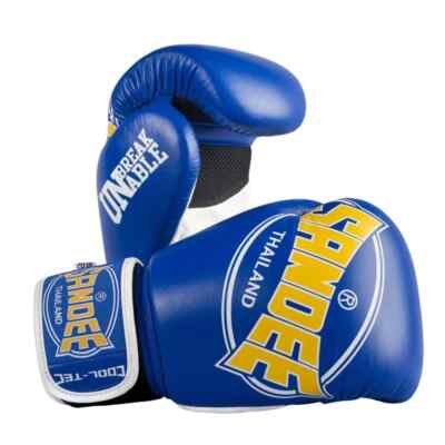 Sandee Kinder Cool-Tec Muay Thai Boxhandschuhe - blau/gelb 4oz-8oz