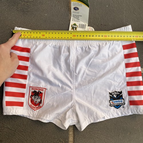 NRL St George Dragons Player Shorts Youth Size 14 Football Rugby League - Picture 6 of 10
