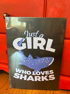 NEW Displate metal sign Just A Girl Who Loves Sharks whale shark magnetic hang