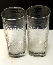 Libbey Crisa Clear Dimpled Glass Tumbler 18 oz Capacity Caldera Cooler 6.5" Tall