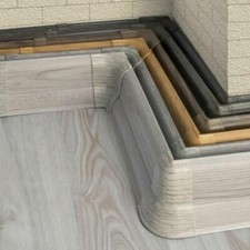 Fussleisten Sockel Leiste Leisten Kunststoff Laminat PVC 62 mm Endstücke gunstig