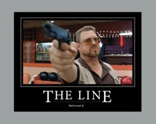Big Lebowski Over The Line Die Cut Glossy Fridge Magnet